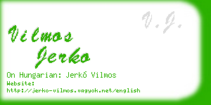 vilmos jerko business card