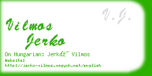 vilmos jerko business card